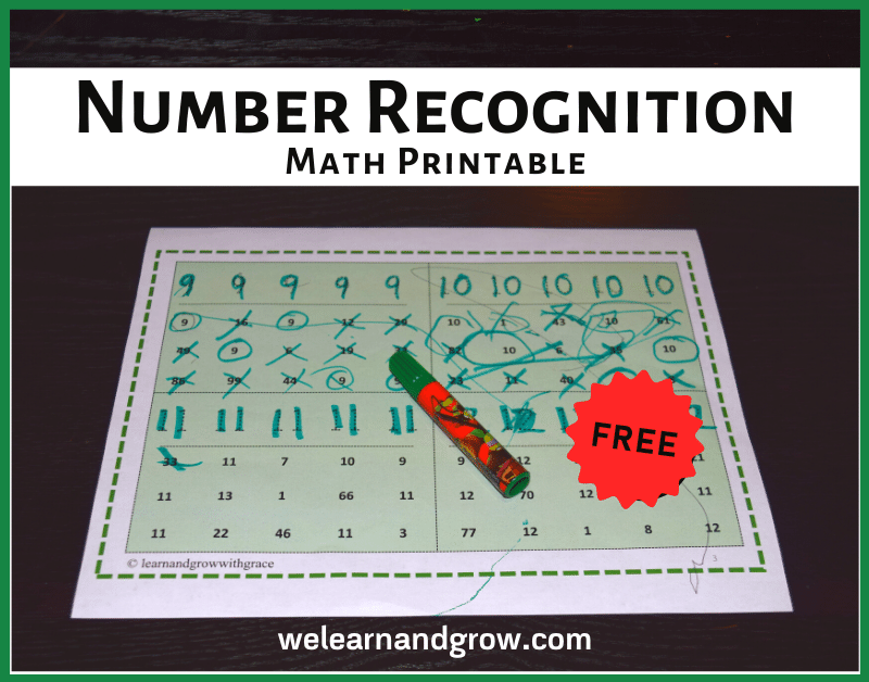 "Number Tracing and Recognition Math Worksh"eets for Kids - We Learn and Grow