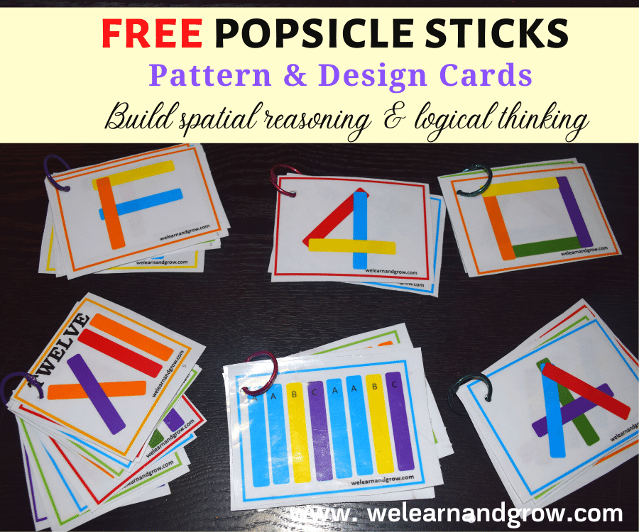 Free Popsicle Stick Pattern And Design Cards For Kids