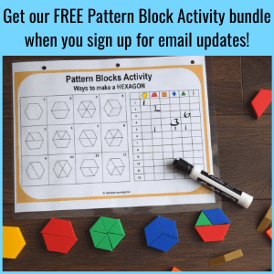 pattern block activity sheets and printables we learn and grow