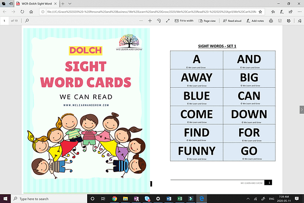 Sight words - Phonics We Can Read