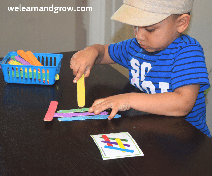 Popsicle Stick Pattern and Design Cards -Build Spatial Reasonsing and Logical Thinking